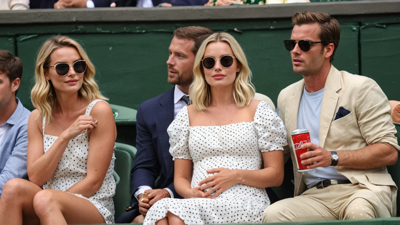 Margot Robbie Embarazada Se Roba Las Miradas en Wimbledon